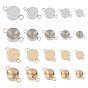 Unicraftale 304 Stainless Steel Connector Rhinestone Settings, Flat Round