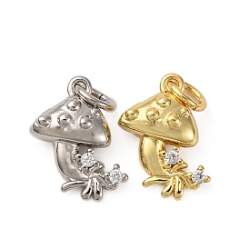 Латунные микро проложить кубического циркония подвески, грибные прелести, с целью перехода в кольце, долговечный, без кадмия и без свинца, стойки покрытие