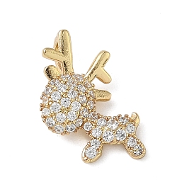 Латунные микро проложить кубического циркония подвески, олень, без кадмия, без никеля и без свинца