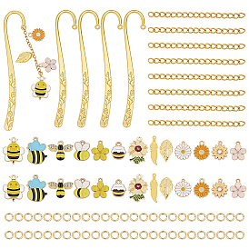 Kits de marcadores de bricolaje, incluyendo marcadores de aleación, colgantes de aleación y hierro, 304 argollas de acero inoxidable, 304 extensor de acero inoxidable