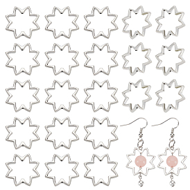 60Pcs Tibetan Style Alloy Bead Frame, Lead Free & Cadmium Free, Flower