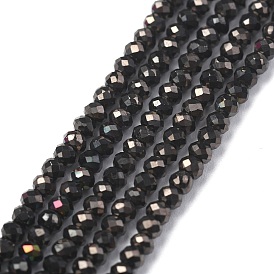 Electroplate Glass Beads Strands, Full Plated, Faceted, Abacus