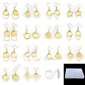 Kits de fabrication de boucles d'oreilles pendantes en acier inoxydable à dôme vierge à faire soi-même