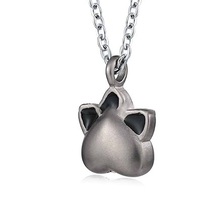Подвеска из нержавеющей стали ожерелья, ожерелья с прахом в виде урны с отпечатком лапы