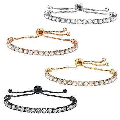 Браслеты из латуни с микропаве и кубическим цирконием