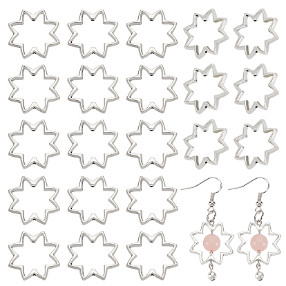 60Pcs Tibetan Style Alloy Bead Frame, Lead Free & Cadmium Free, Flower