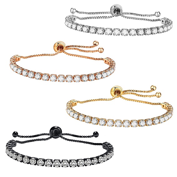 Браслеты из латуни с микропаве и кубическим цирконием