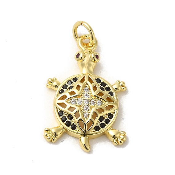 Черепаховая стойка с латунным микро-паве, черные подвески с кубическим цирконием, с целью перехода в кольце, долговечный, без свинца и без кадмия