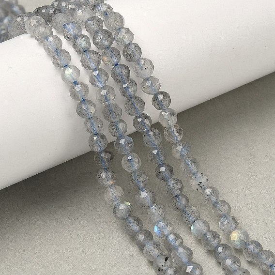 Природные лабрадорита бисер нитей, круглые, граненые