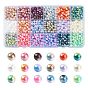 1350Pcs 18 Style Rainbow ABS Plastic & Acrylic Imitated Pearl Beads, Round