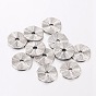 Tibetan Style Alloy Beads, Lead Free and Cadmium Free, Flat Round, 13x1mm, hole: 2.5mm