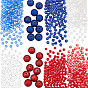 8 Styles Baseball Themed Party Acrylic Beads, Round