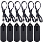 6Pcs Imitation Leather Recording Pen Lanyard Pouch, with Rope and Alloy Finding