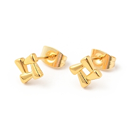 304 Stainless Steel Tiny Rhombus Stud Earrings with 316 Stainless Steel Pins for Women
