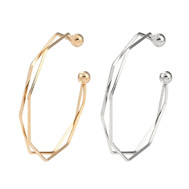 Ионное покрытие (IP) 304 нержавеющая сталь 2 браслеты с открытыми манжетами для женщин