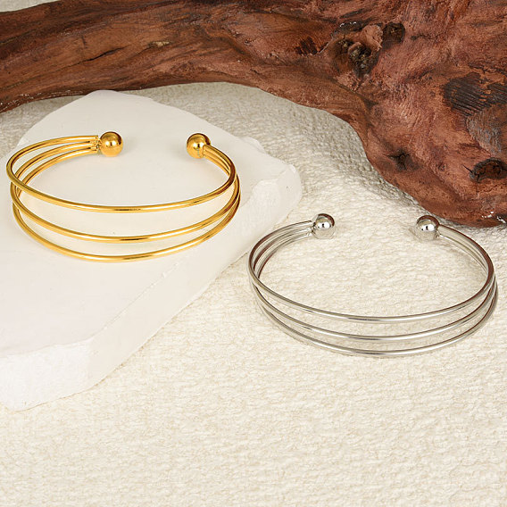 304 из нержавеющей стали манжеты браслеты, браслеты с крутящим моментом для женщин