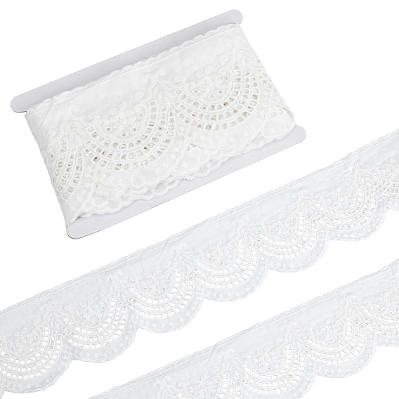 5ярды хлопковой кружевной ленты с цветочным узором, кружевной отделкой, аксессуары для одежды