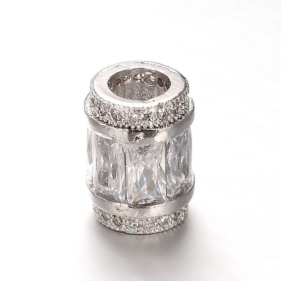 Колонка латунь микро проложить кубического циркония большое отверстие шарики европейца