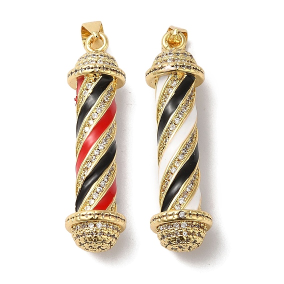 Покрытие стойки латунь микро паве цирконий и подвески с эмалью, долговечный, без свинца и без кадмия, свет