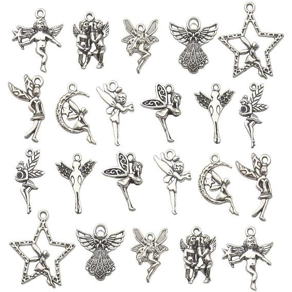 Pendentifs de style tibétain , ange et fée