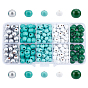 260Pcs 5 Style Wooden Beads, Round