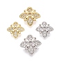 Колпачки для бусин из прозрачного кубического циркония из латуни, цветок