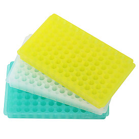 3шт. 3цвета 96-отверстие пластиковые центрифужные пробирки стенды для демонстрации, держатели для пробирок, лабораторные принадлежности, прямоугольные