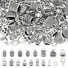 Наборы для изготовления ювелирных изделий своими руками, включая латунные концы шнура и переходные кольца, наконечник шнура из сплава и карабины из сплава