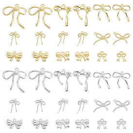 36шт 18 цвета подвески из сплава с покрытием стойки, бантом, без кадмия, без никеля и без свинца