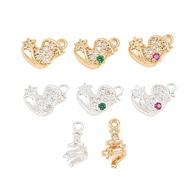 Рождественские латунные подвески с микропаве из фианита, рождественские носки/подвески на елку