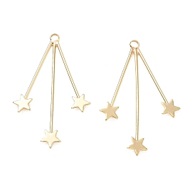 Brass Pendants, Star Charms