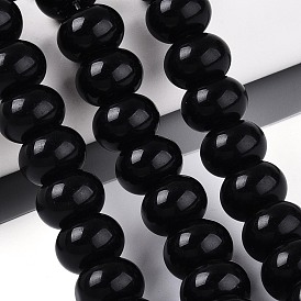 Природные обсидиана бисер нитей, рондель