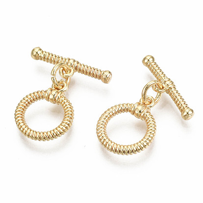Laiton fermoirs toggle, anneau, sans nickel