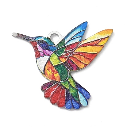 Печатные 304 подвески из нержавеющей стали, амулеты птиц