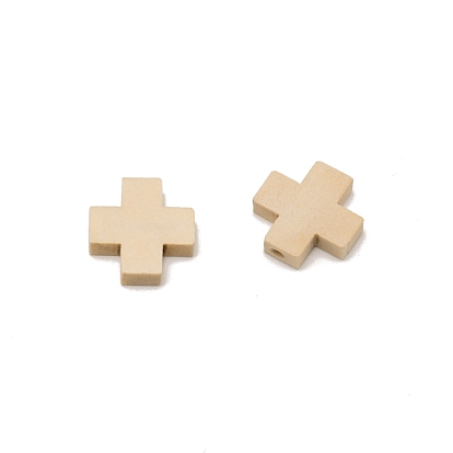 Wood Beads, for Jewelry Making, Cross