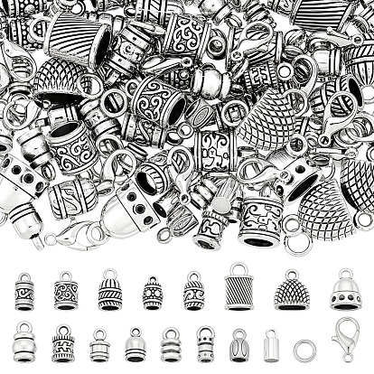 Наборы для изготовления ювелирных изделий своими руками, включая латунные концы шнура и переходные кольца, наконечник шнура из сплава и карабины из сплава