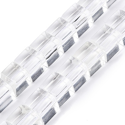 Прозрачные стеклянные бусины, кубические