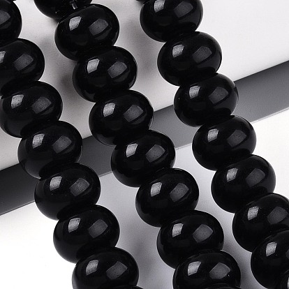 Природные обсидиана бисер нитей, рондель