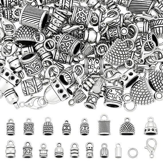 Наборы для изготовления ювелирных изделий своими руками, включая латунные концы шнура и переходные кольца, наконечник шнура из сплава и карабины из сплава