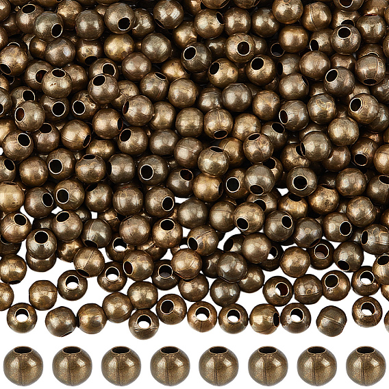 400perles d'espacement en fer pcs, pour la fabrication de bijoux de bricolage, ronde