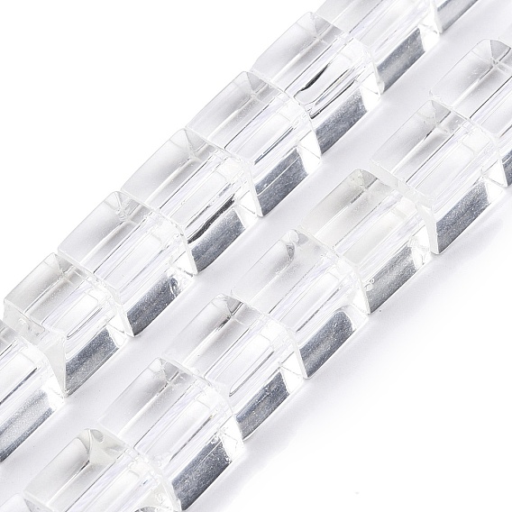 Прозрачные стеклянные бусины, кубические