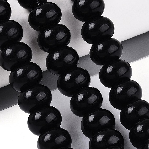 Природные обсидиана бисер нитей, рондель