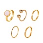 Vintage Moon-shaped Alloy Ring Set for Women - Creative and Minimalistic Finger Jewelry