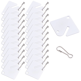 180Pcs Plastic Slotted Rack Key Tags with Metal Split Ring