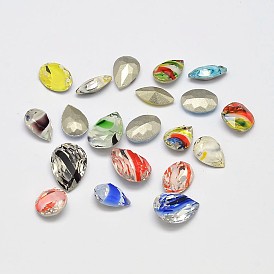 Mixed Shapes Glass Cabochons, 12~18x7~10mm