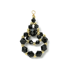 Имитация австрийских хрустальных бусин с экологически чистой медной проволокой и подвесками из латунных бусин