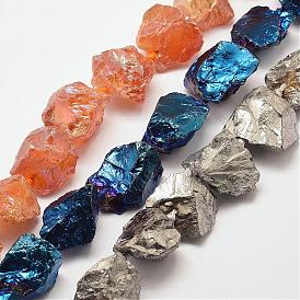 Galvaniques quartz naturel perles de cristal brins, nuggets