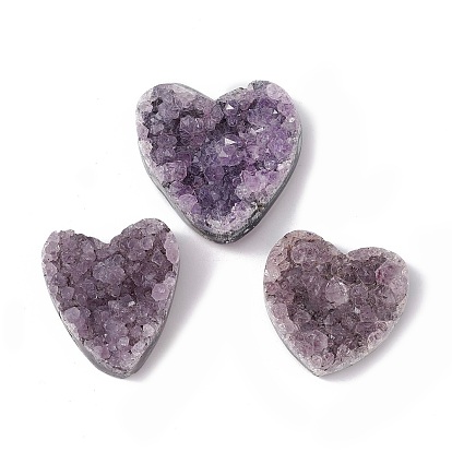 Natural Amethyst Cluster, Druzy Amethyst Specimen, for Home Display Decoration, Heart