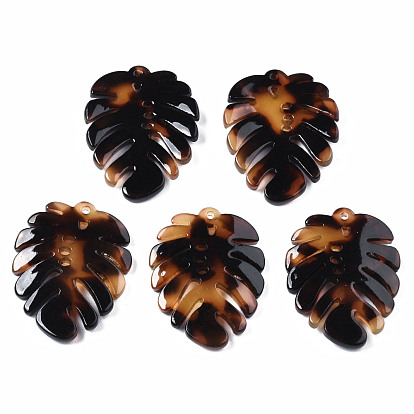 Cellulose Acetate(Resin) Pendants, Leaf