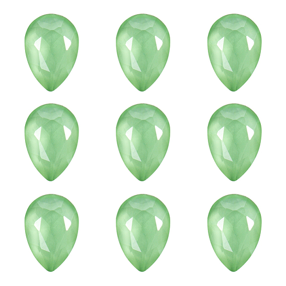 Olycraft DIY Pointed Back K9 Glass Rhinestone Cabochons, Back Plated, Faceted, Teardrop